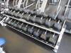 Set of 10 pairs of dumbells, starting at 55lbs upto 100lbs (1550lbs) including 2 level rack Atlantis, weight brands: TKO, Keys - 4