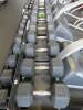 Set of 10 pairs of dumbells, starting at 55lbs upto 100lbs (1550lbs) including 2 level rack Atlantis, weight brands: TKO, Keys - 5