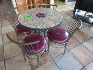 Lot of Table & (4) Chairs