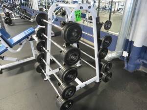 Atlantis Weight Rack includes 10 Straight Bar starting from 15lb upto 110 lb