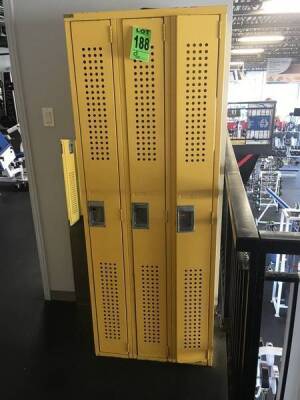 (3) Three Door Full Length Lockers